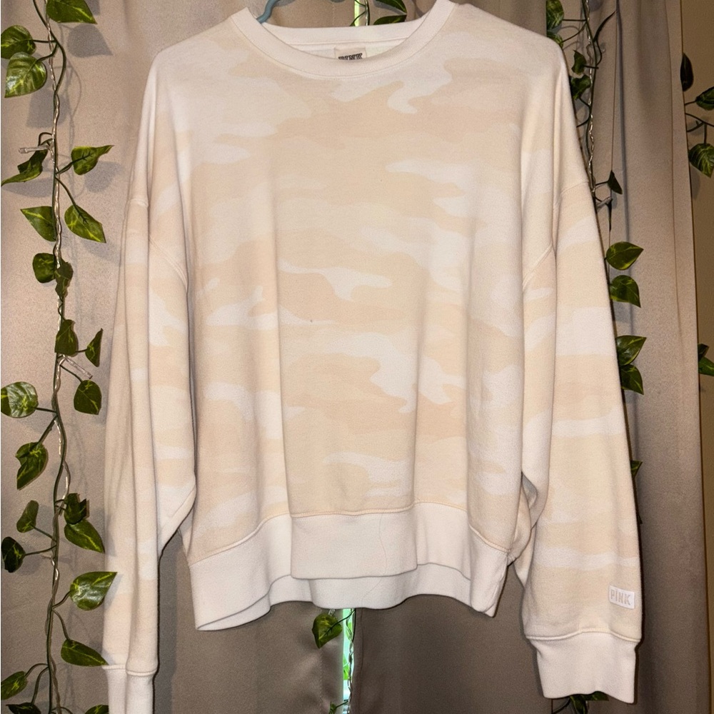 Victoria's Secret Cream Crewneck Sweater Soft Knit